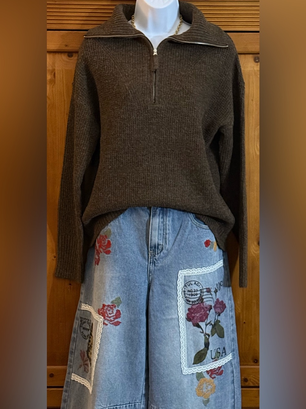 Zenana Brown Knit Women's Sweater - Classic Cozy Pullover